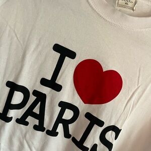 White 'I Love Paris' T-Shirt